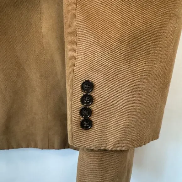 Calvin Klein Men’s 42L Tan Corduroy Blazer Sport Coat 3 Button Classic Fall Prep - Picture 8 of 8